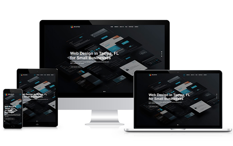 Splashed Graphix Website on Desktop and Mobile Devices
